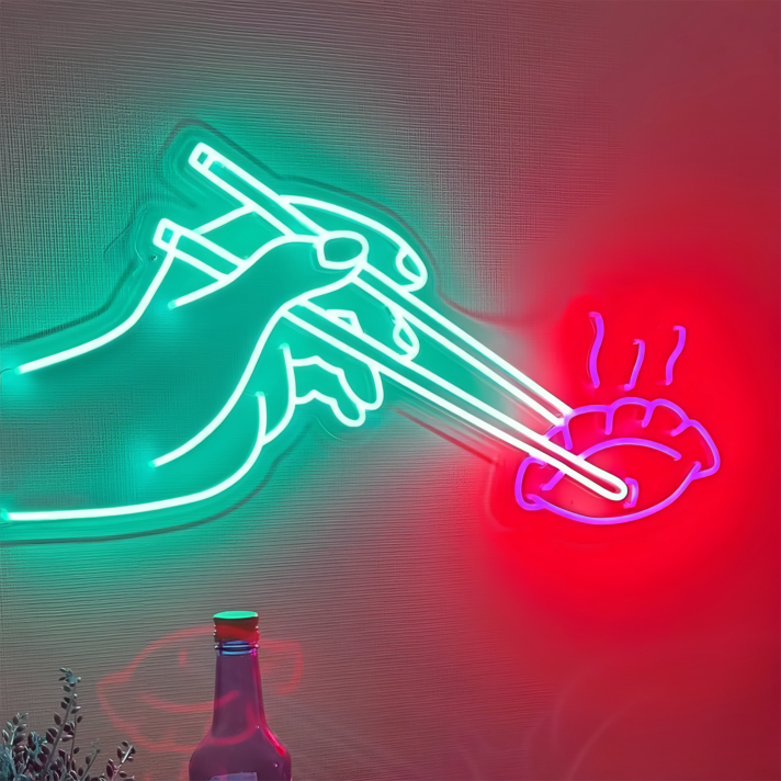 Sushi Dumpling Chopsticks: Illuminate Your Space with Neon Flavor