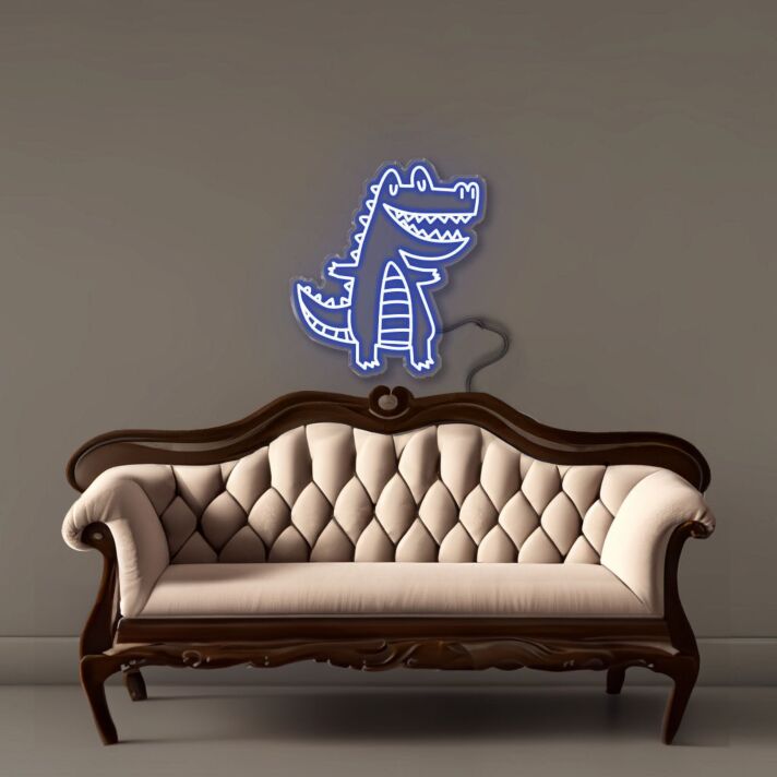 Doodle Crocodile Led Neon