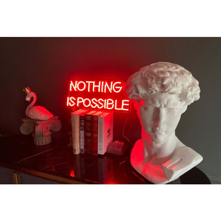 'Nothing is impossible' neon sign