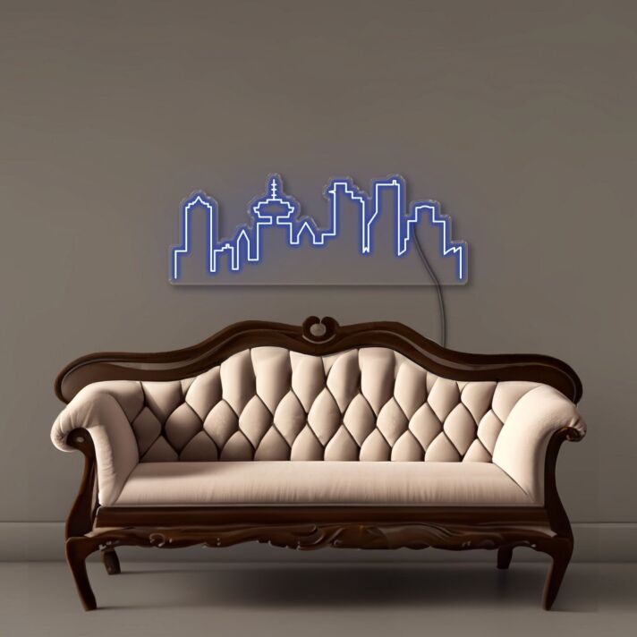 Vancouver Cityscape Neon Signs