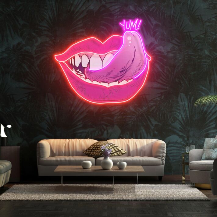 Taste Of Your Lips Led Neon Acrylic Artwork