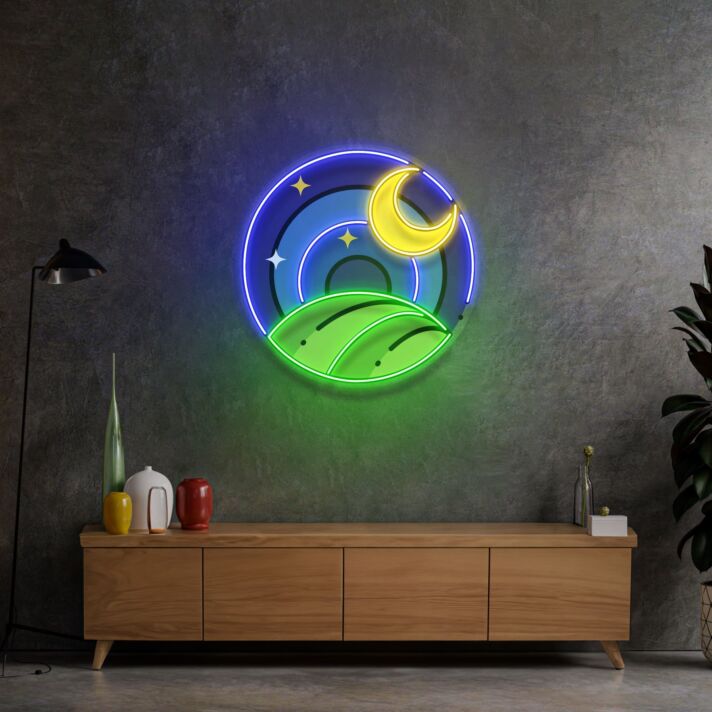 Starry Night Led Neon Sign Light Pop Art