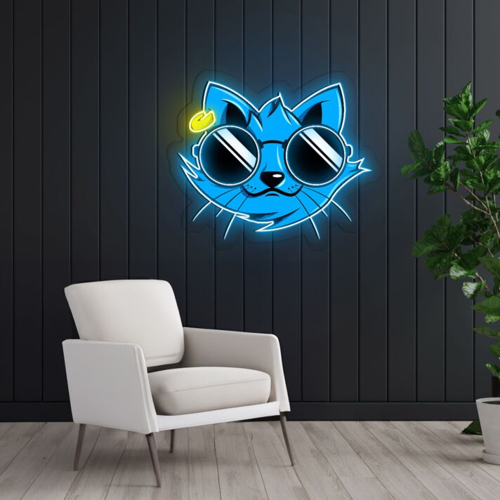 Cat Iron Man Neon Sign X Acrylic Artwork
