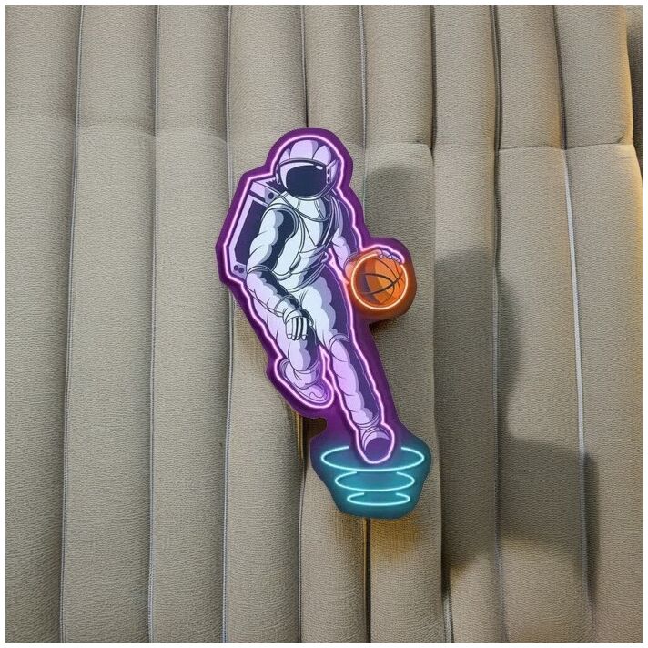 Space Basketball Led Neon Sign Light Pop Art