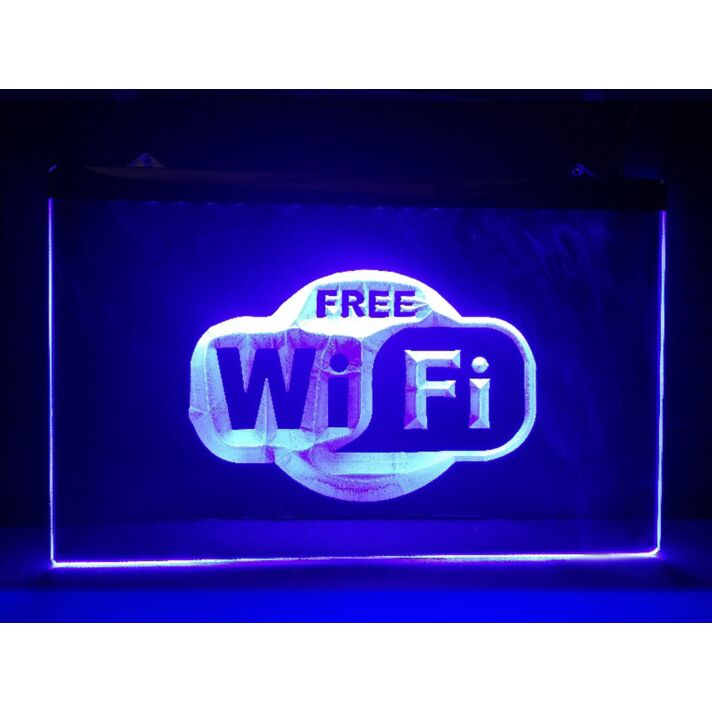 Free WiFi Hanging Neon Sign