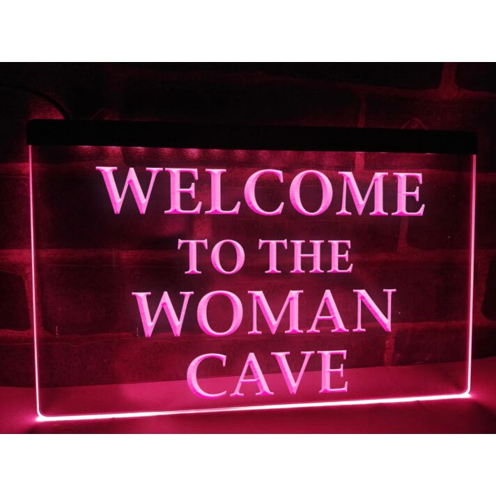 Woman Cave Hanging Neon Sign