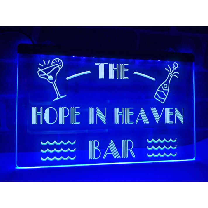 The Hope in Heaven Bar Hanging Neon Sign