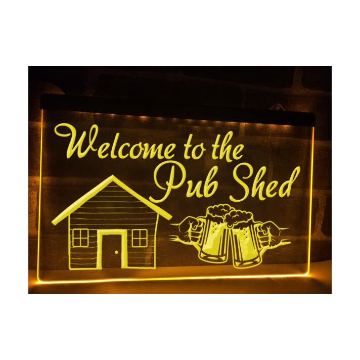 Pub Shed Hanging Neon Sign