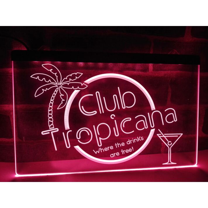 Club Tropicana Bar Hanging Neon Sign