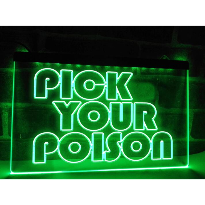 Pick Your Poison LED Neon Hanging Neon Sign