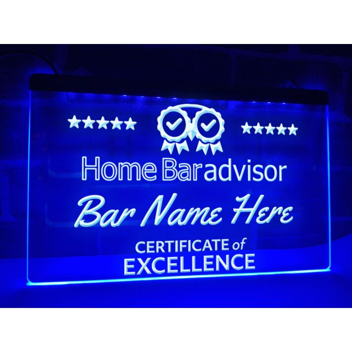 Home Bar Advisor Personalized Hanging Neon Sign