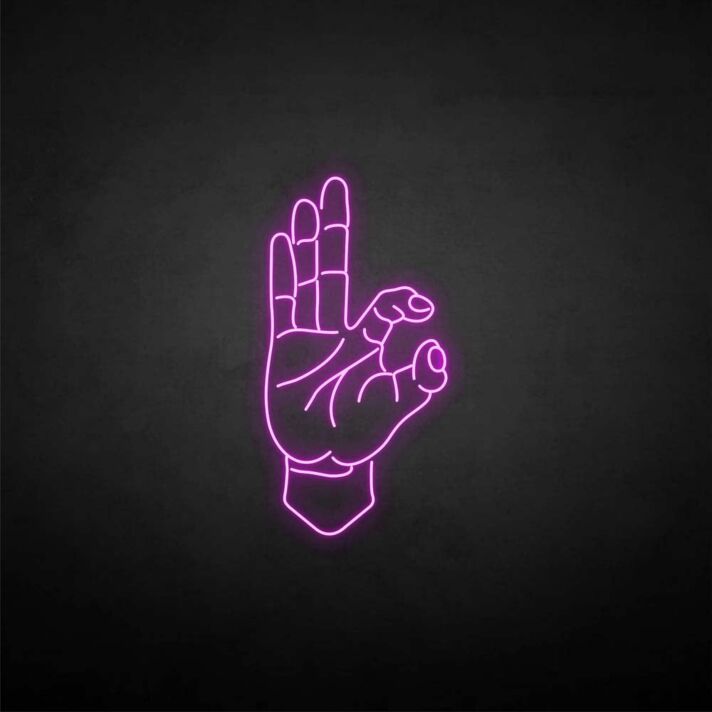 OK gesture' neon sign