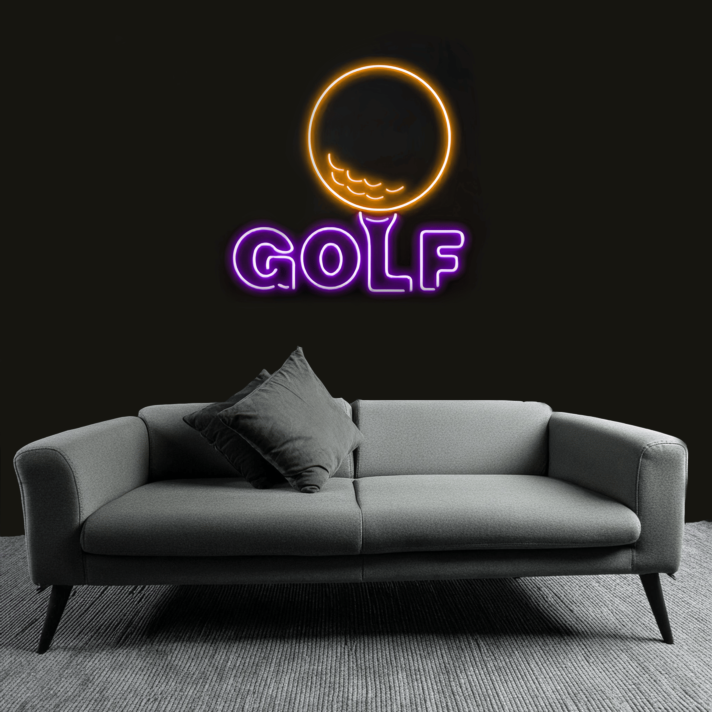 Customize Golf Ball Icon Neon Sign