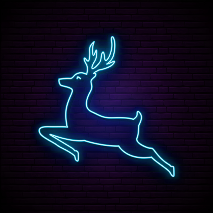 Christmas Reindeer Neon Sign