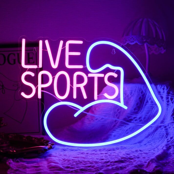 Customize Live Sports Muscle Line Art Arm Neon Sign