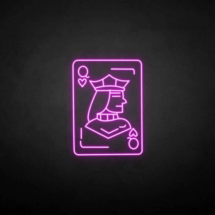 'Hearts Q' neon sign