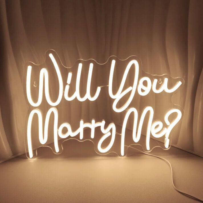 Will You Marry Me? Proposal Style 3 Neon Sign