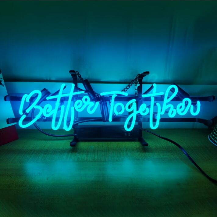 Better Together Romantic Iron Frame Neon Sign