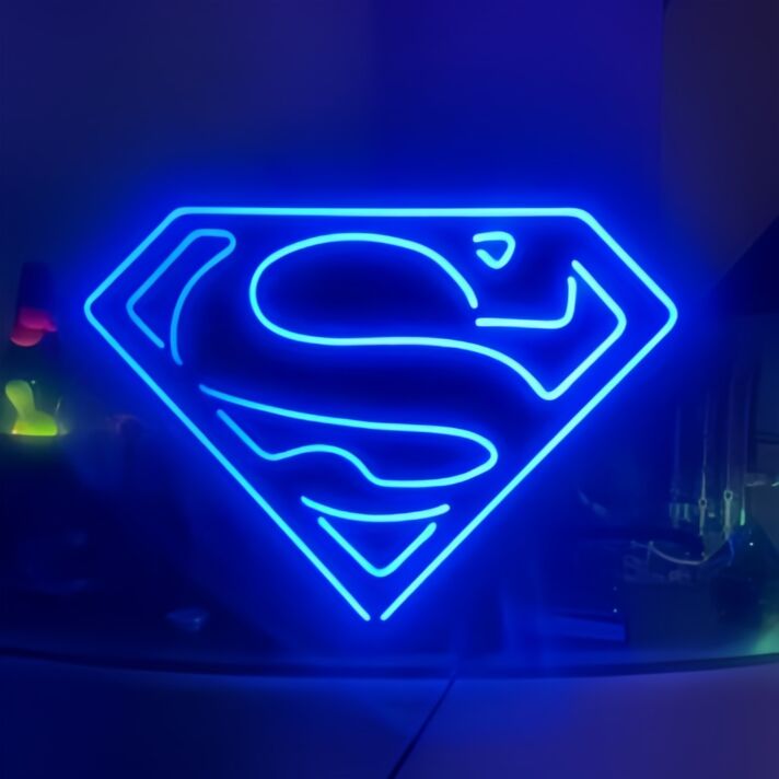 Superman Diamond Iconic Iron Frame Neon Sign
