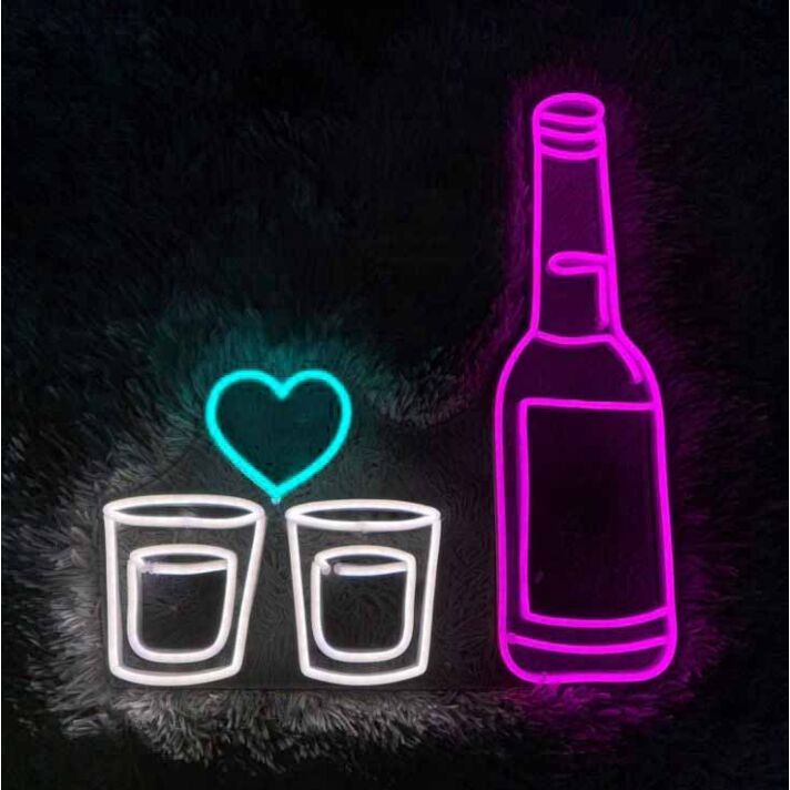 Beer Mug Heart Cheers Neon Sign
