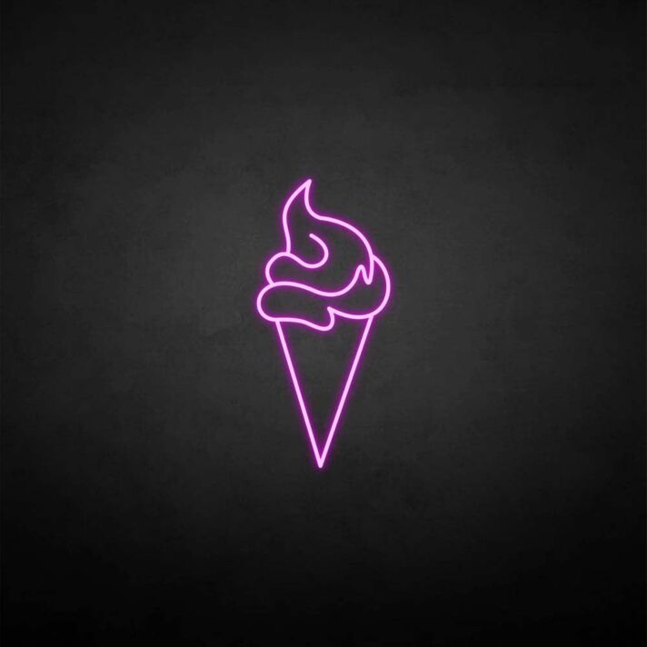 Ice Cream 4' neon sign
