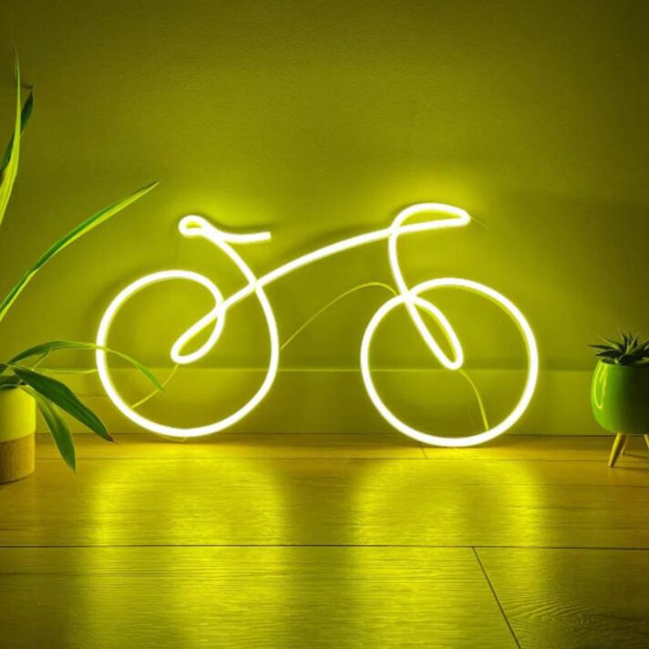 Abstract Line Bicycle Neon Sign