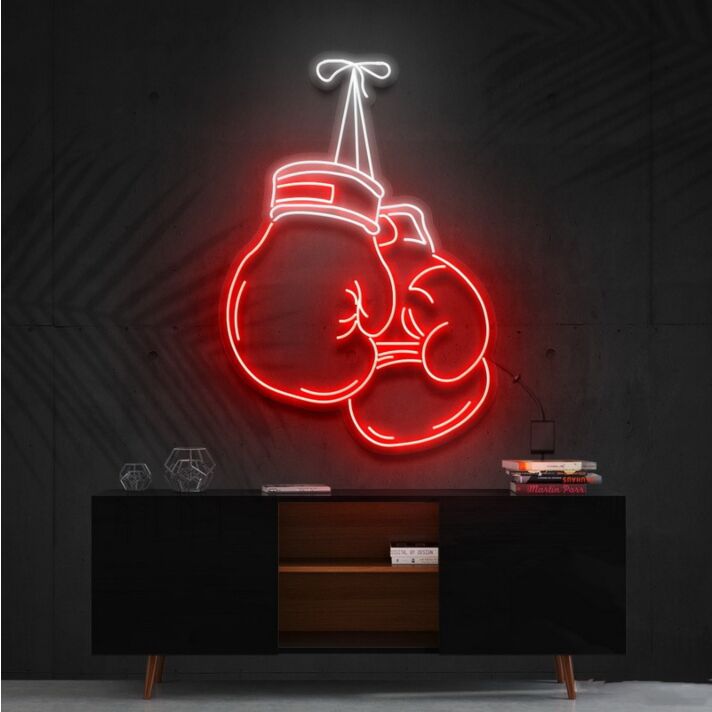 Boxing Gloves Multicolour Neon Sign for Sports Enthusiasts