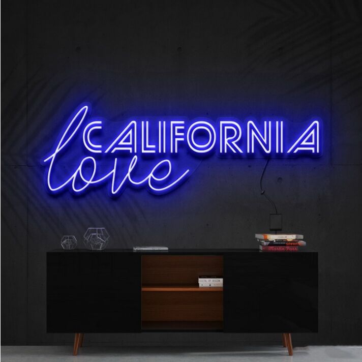 California Love Neon Sign for Beach and Relaxing Decor