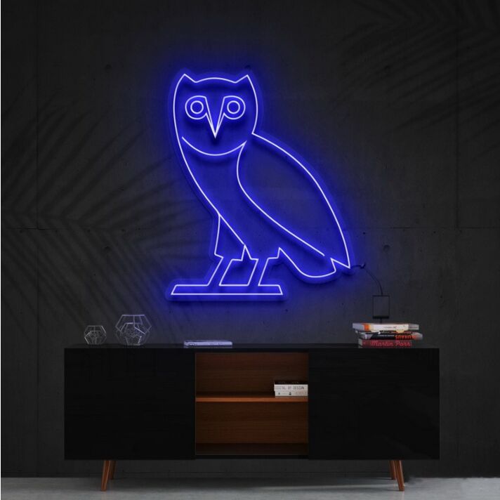 October's Very Own Owl Neon Sign for Music Fans