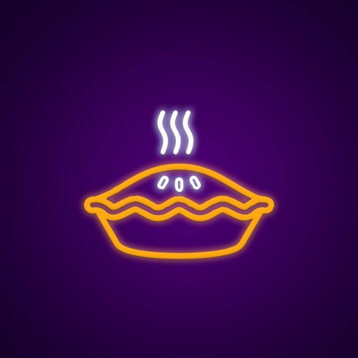 Pie Neon Sign for Bakeries and Dining Areas