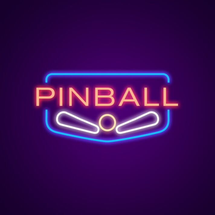 Pinball Neon Sign for Gamers and Entertainment Spaces