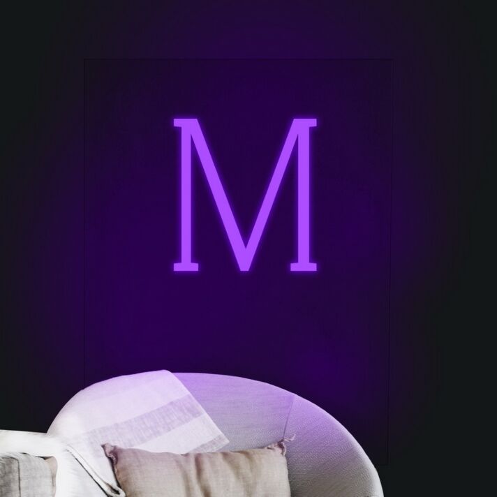 Letter M Neon Sign for Personalized and Fun Decor