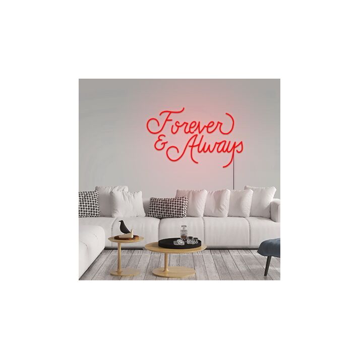Forever And Always Neon Sign for Romantic and Loving Spaces