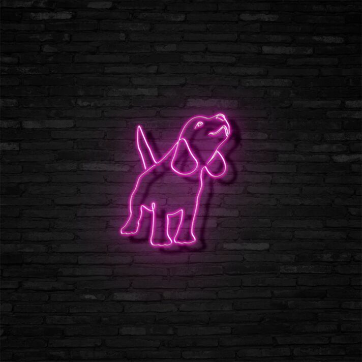 Beagle Neon Sign for Dog Lovers and Pet Spaces