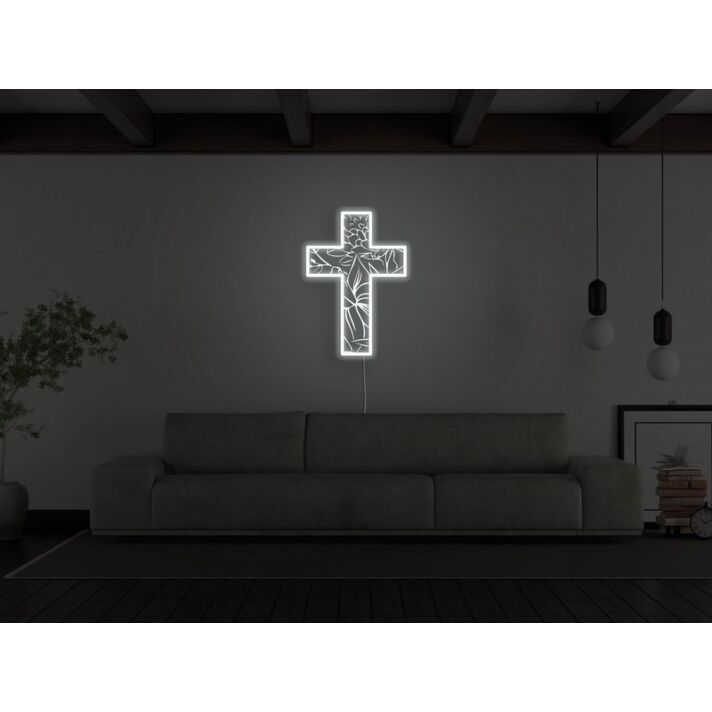 Crucifix Neon Sign for Religious and Spiritual Decor