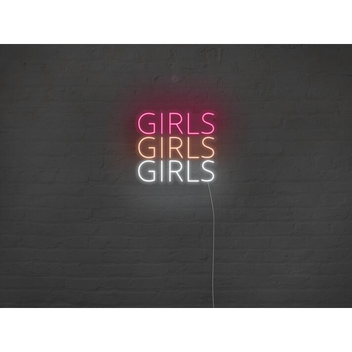 Girls Girls Girls Neon Sign for Playful and Fun Spaces