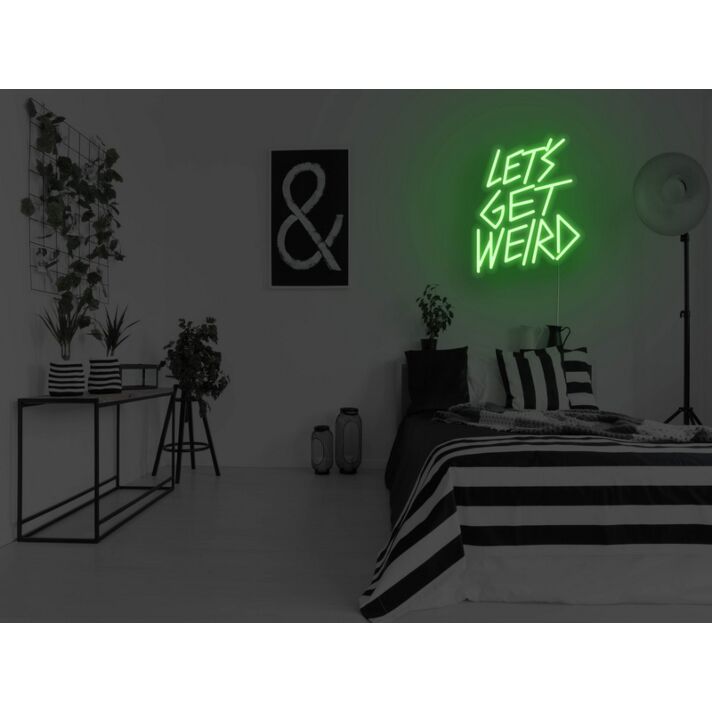 Let's Get Weird Neon Sign for Fun and Playful Spaces