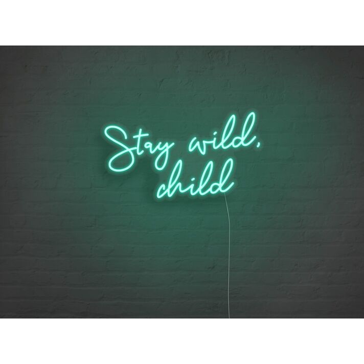 Stay Wild Child Neon Sign for Fun and Playful Spaces
