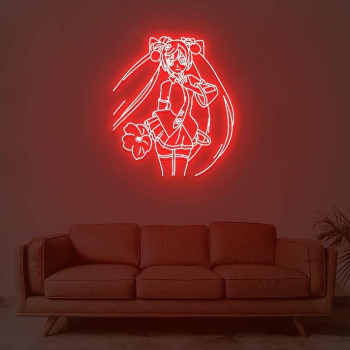Hatsune Miku 2 Neon Sign for Anime Fans