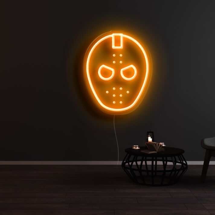 Friday The 13th Mask Neon Sign for Horror Fans