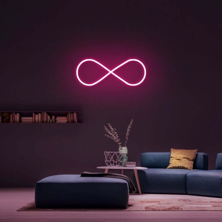 Infinity Loop Neon Sign for Motivational and Inspirational Spaces