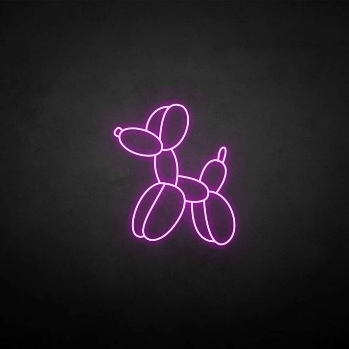 'Balloon dog' neon sign