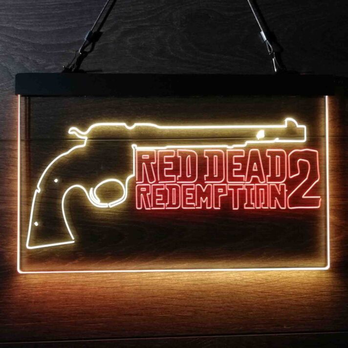 Red Dead Redemption 2 Dual LED Neon Sign for Gaming Fans