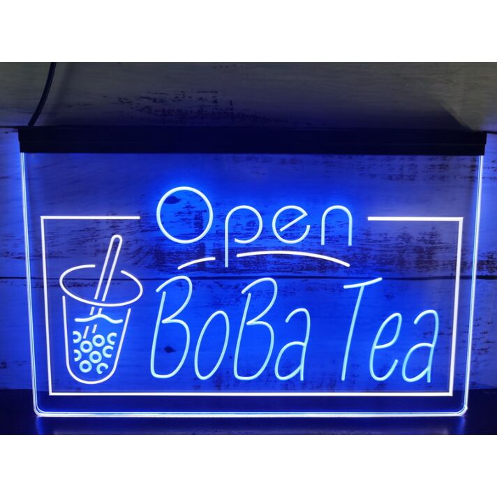 Boba Tea Dual LED Neon Sign for Refreshing and Fun Spaces