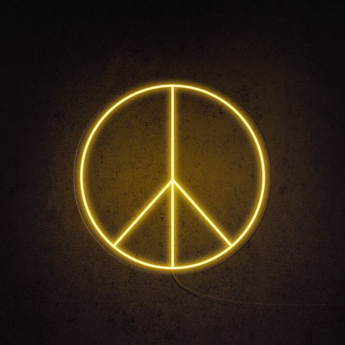 Peace Neon Sign for Relaxing and Positive Spaces