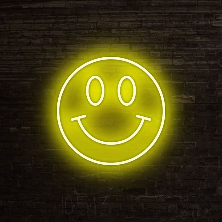 Smiley Neon Sign for Positive and Fun Spaces