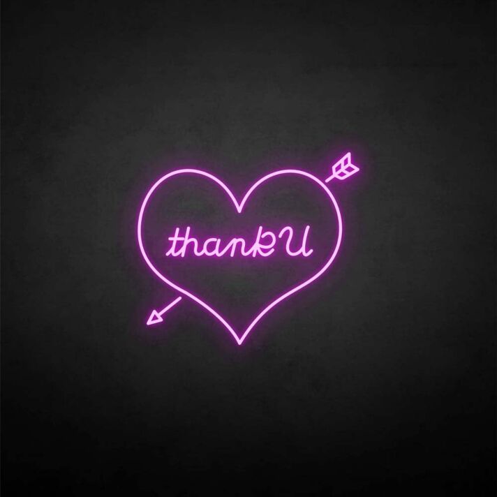 Customize 'Thank you' neon sign