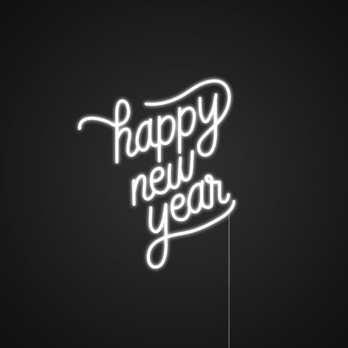 Happy New Year LED Neon Sign for Celebratory Spaces