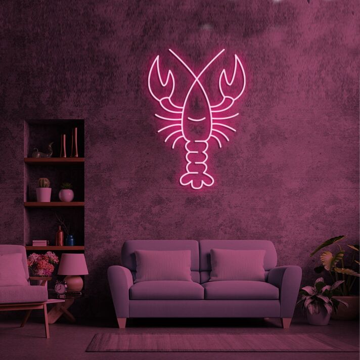 The Lobster Neon Sign for Food Lovers and Restaurants