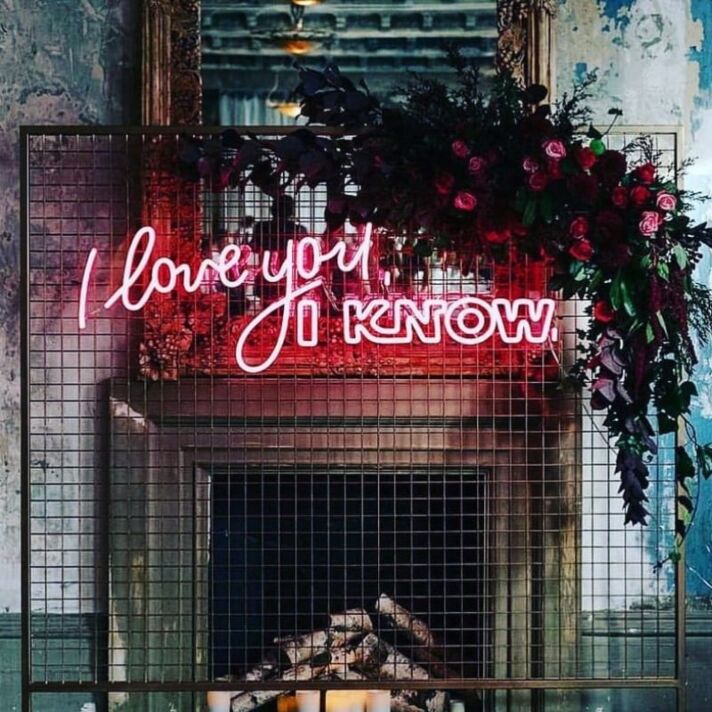 I Love You I Know Neon Sign for Romantic and Star Wars Fans